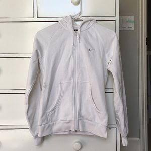 Nike white zip up jacket